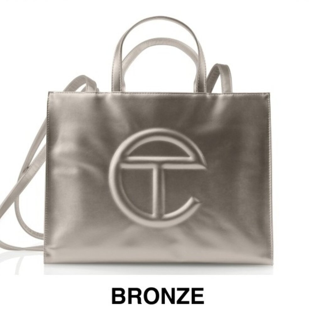 Telfar medium bronze bag